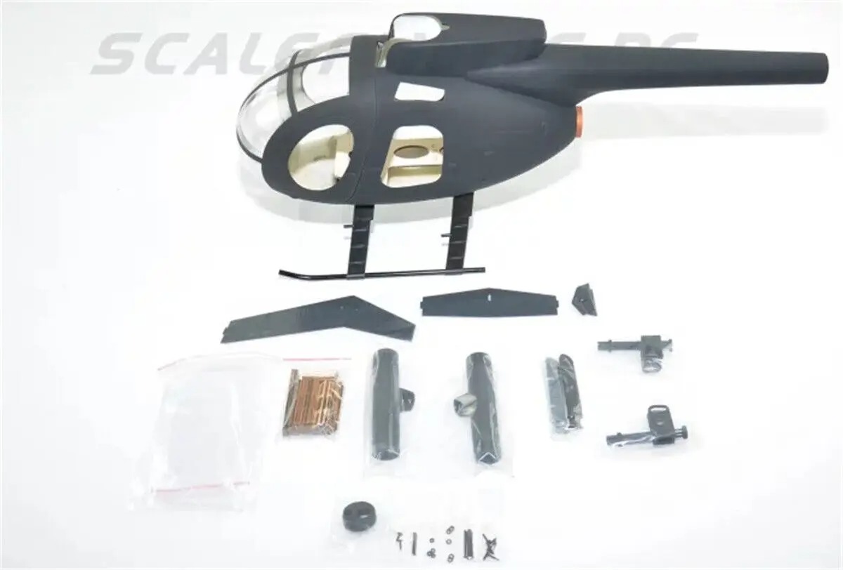 Rc Helicopter Bag - ロバン450サイズMD-500Dリトルバードヘリコプター スケール胴体 グラスファイバー製RCヘリパーツ