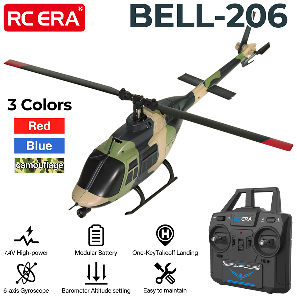 Rc Helicopter Large - RC ERA RCヘリコプター 1:33 ベル206 航空機