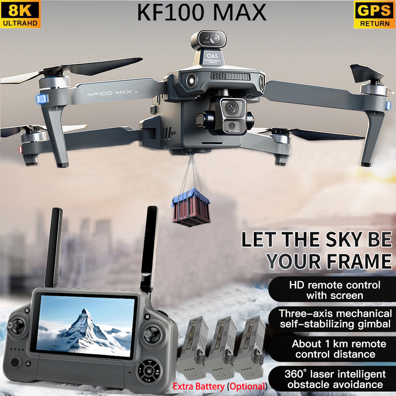 Rc Helicopter Charger - KF100 MAX GPSドローン 4Kカメラ 3軸ジンバル WIFI障害物回避