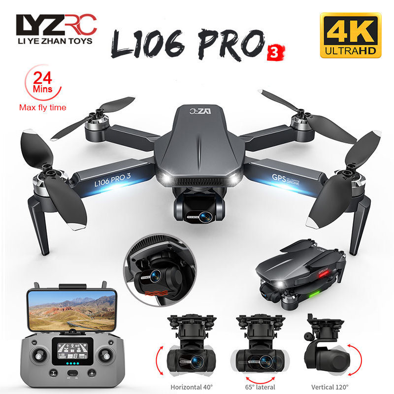 ドローンL106pro 3,4K 5g,wifi,fpv,折 - Rc Helicopter Charger のレビューと価格